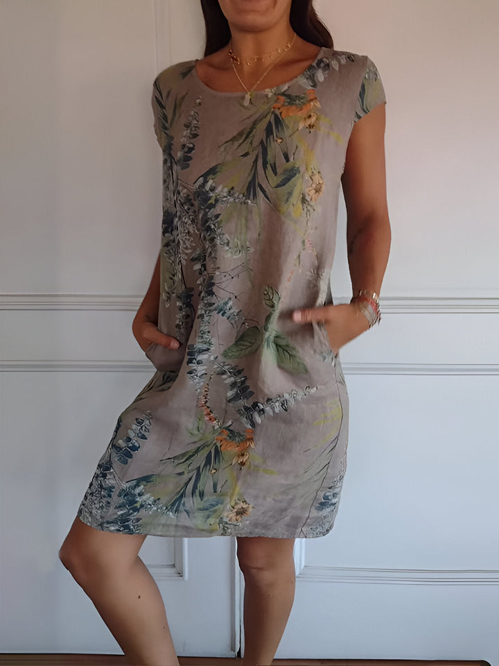 Klassieke Midi-Zomerjurk voor Dames in Bruin