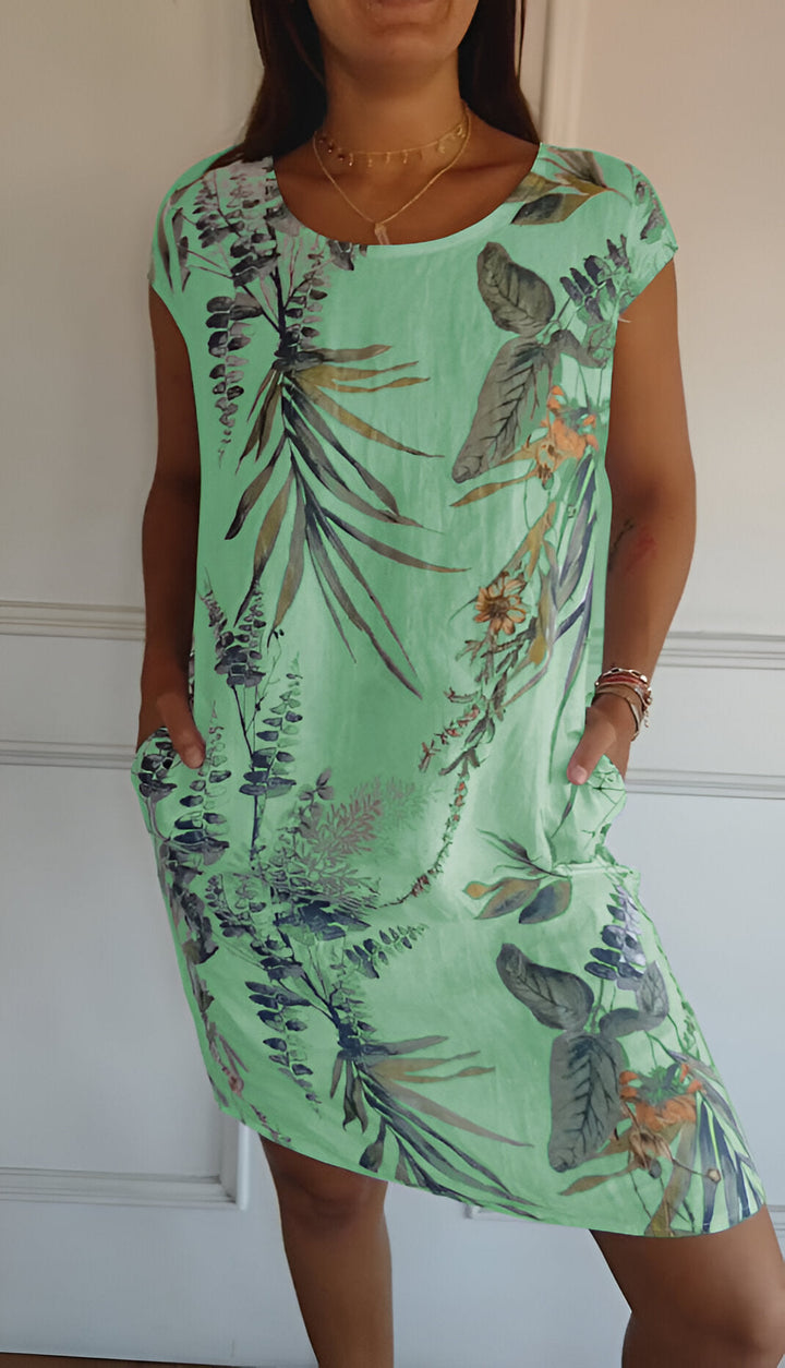 Klassieke Midi-Zomerjurk voor Dames in Groen