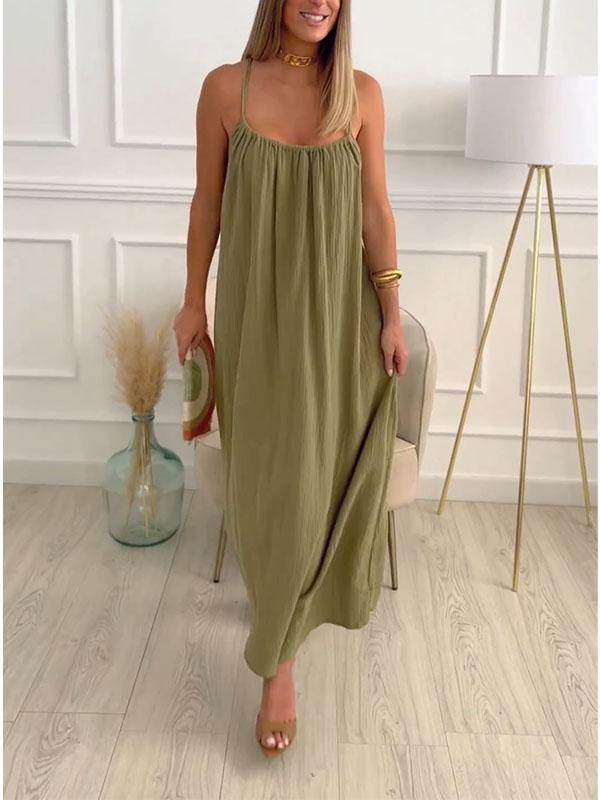 Kleid aus Baumwolle und Leinen mit (4)