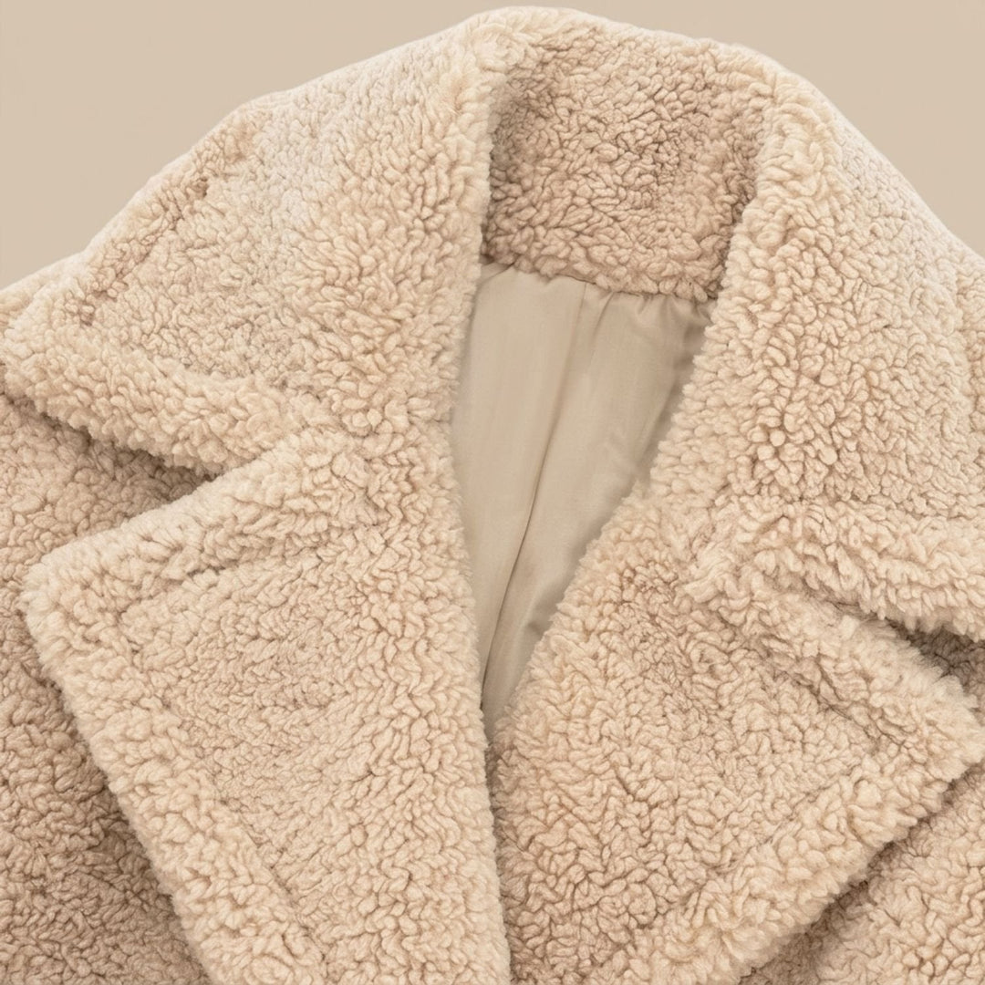 Lange Dames Winterjas in Teddy-Fleece (3)