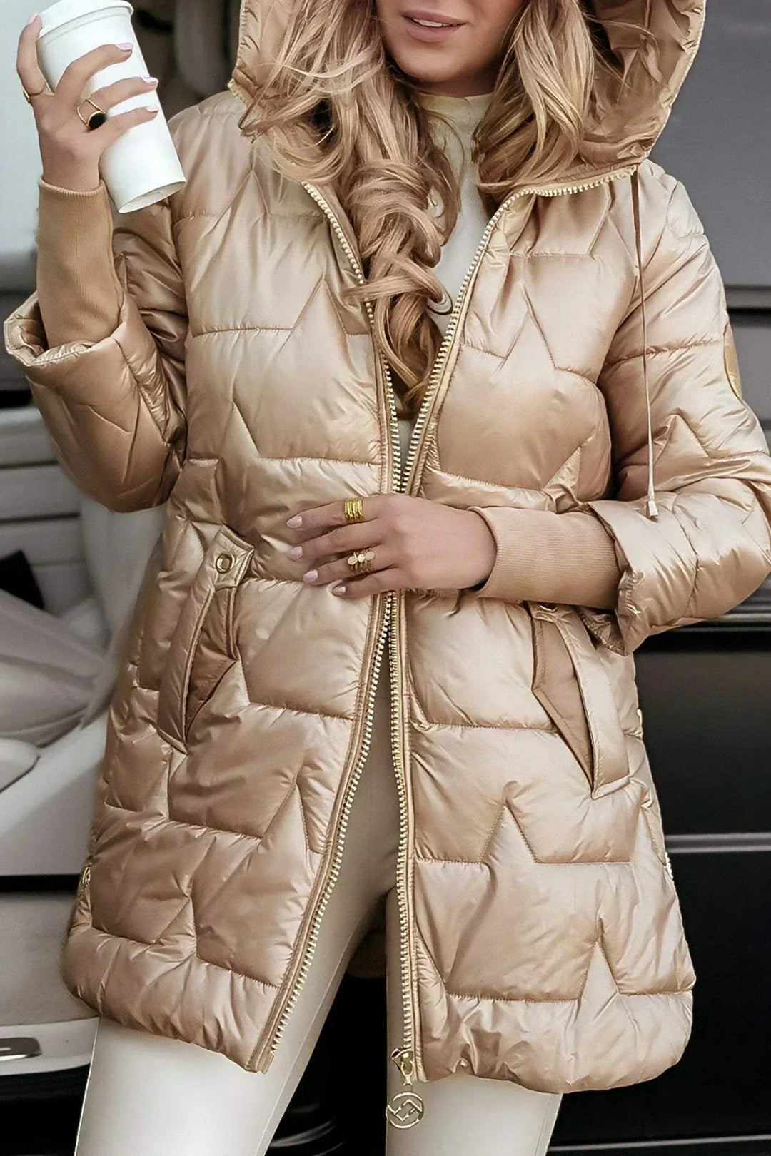 Lichte Winterjas voor Dames Gewatteerd Waterdicht (5)