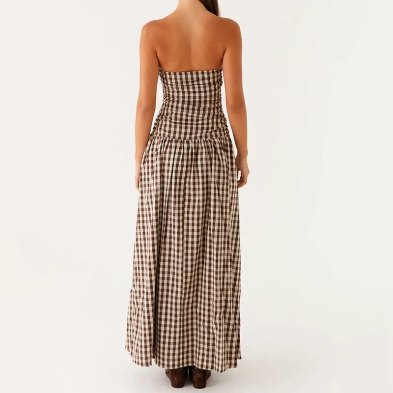 Luchtige midi jurk dames voor feesten (7)