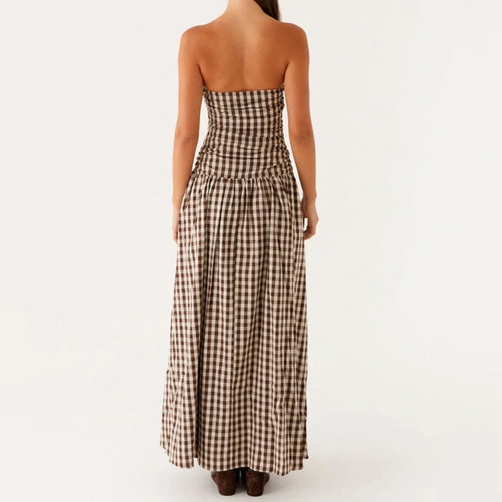 Luchtige midi jurk dames voor feesten (7)