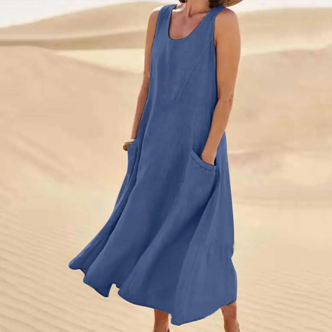 Luchtige Strandjurk voor de Zomer in Blauw