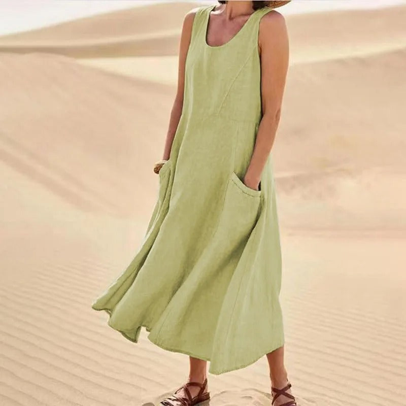 Luchtige Strandjurk voor de Zomer in Groen