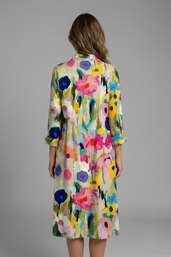 Midi jurk dames elegant boho (3)