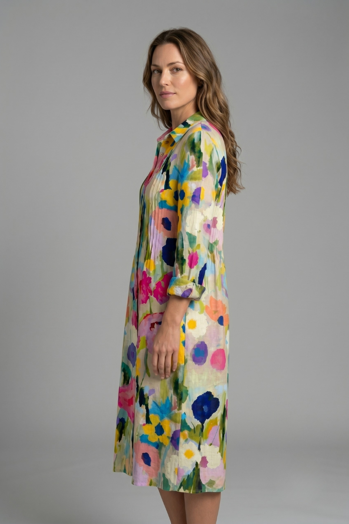 Midi jurk dames elegant boho (4)