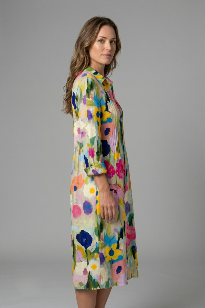 Midi jurk dames elegant boho (5)