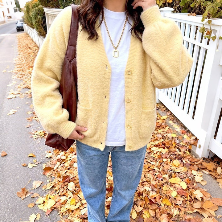 Oversized Dames Trui in Teddy-Fleece