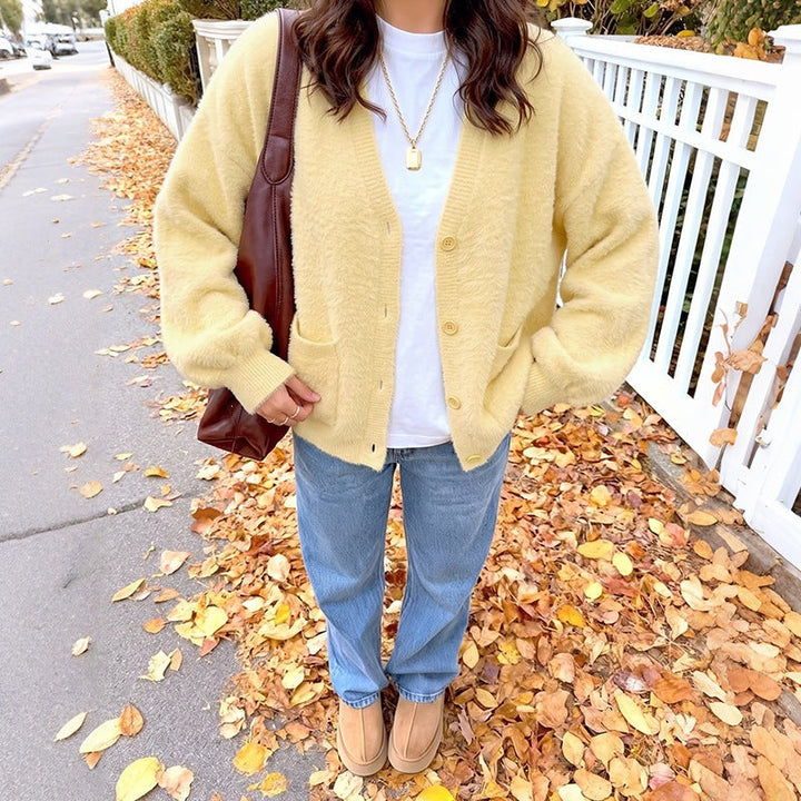 Oversized Dames Trui in Teddy-Fleece (3)