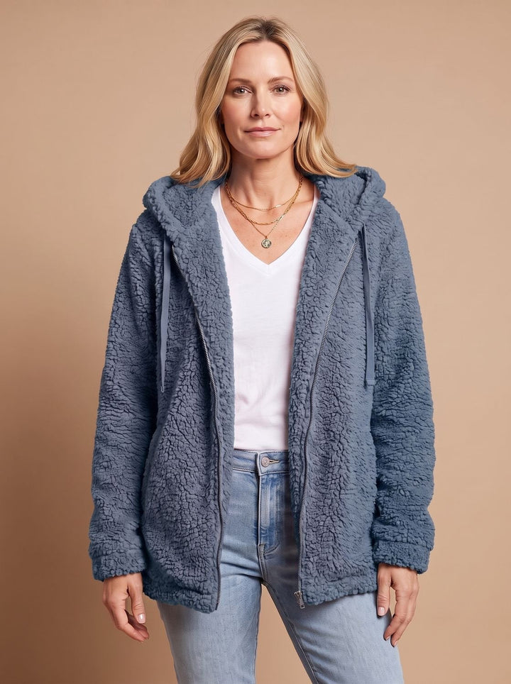 Oversized dames winterjas in pluche fleece (15)