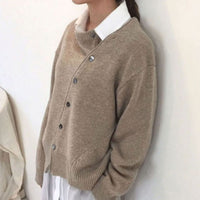 Yara | Oversized gebreide dames trui cardigan