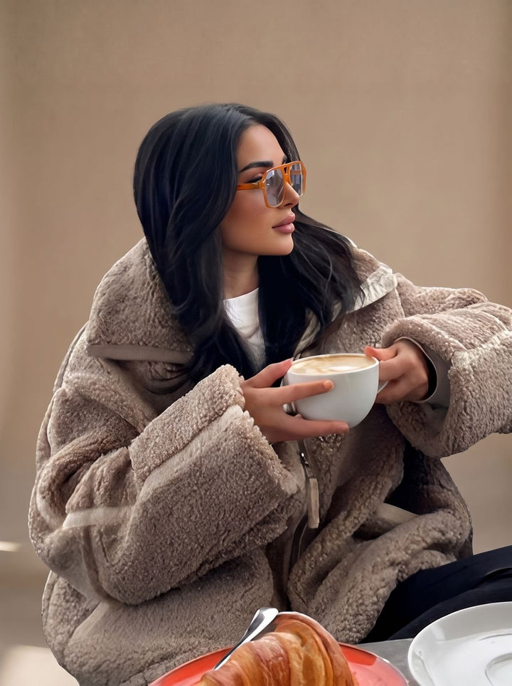 Oversized Teddy Winterjas Dames (3)