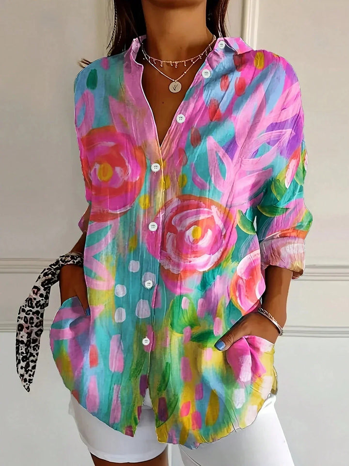 Speelse Dames Blouse voor Elke Dag in Roze