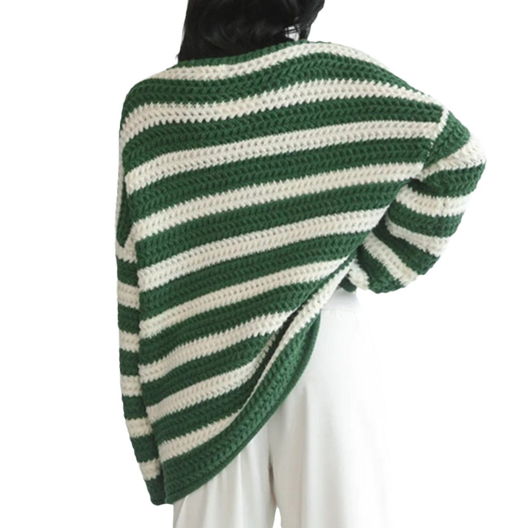 Trui dames oversized met strepen voor herfst (5)