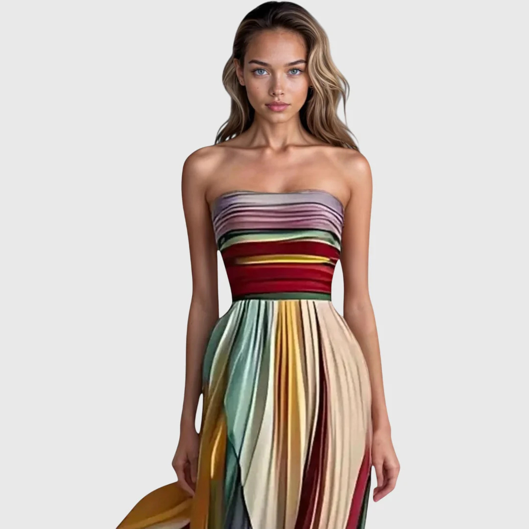 Veelkleurige Zomerjurk voor Dames Maxi (2)