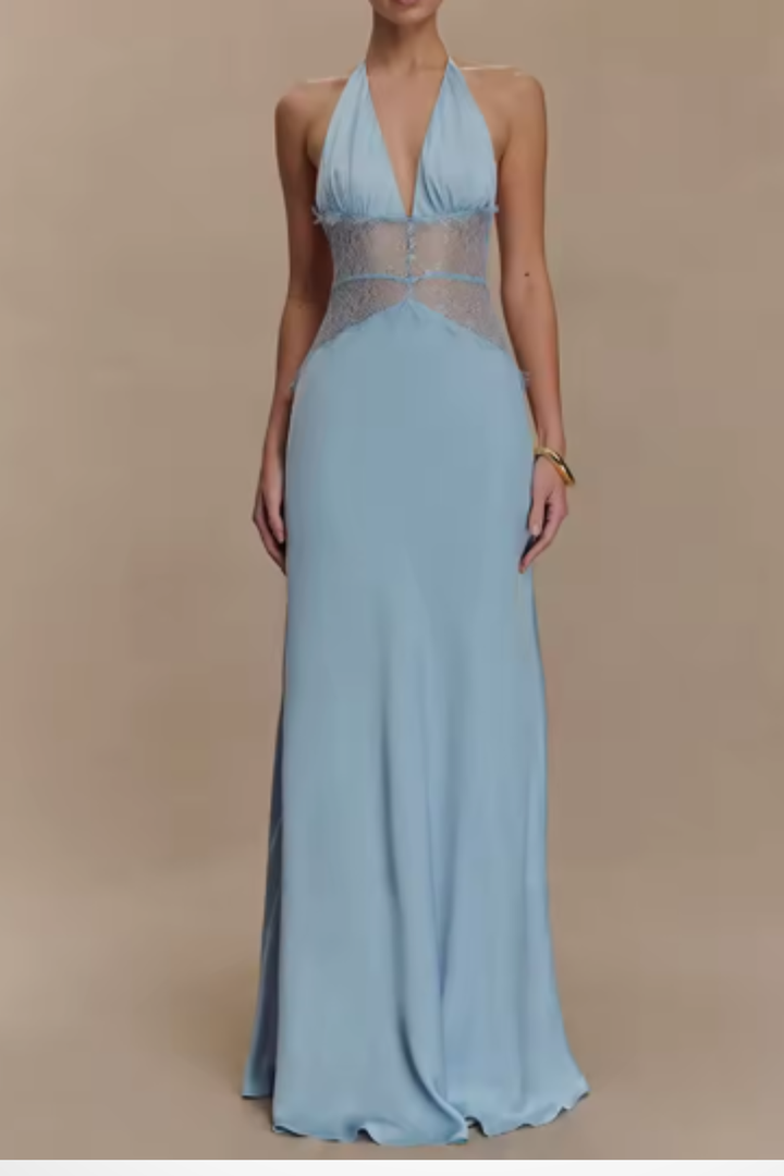 Vrouwen Open-Rug Maxi Jurk Bruiloftsgast (4)