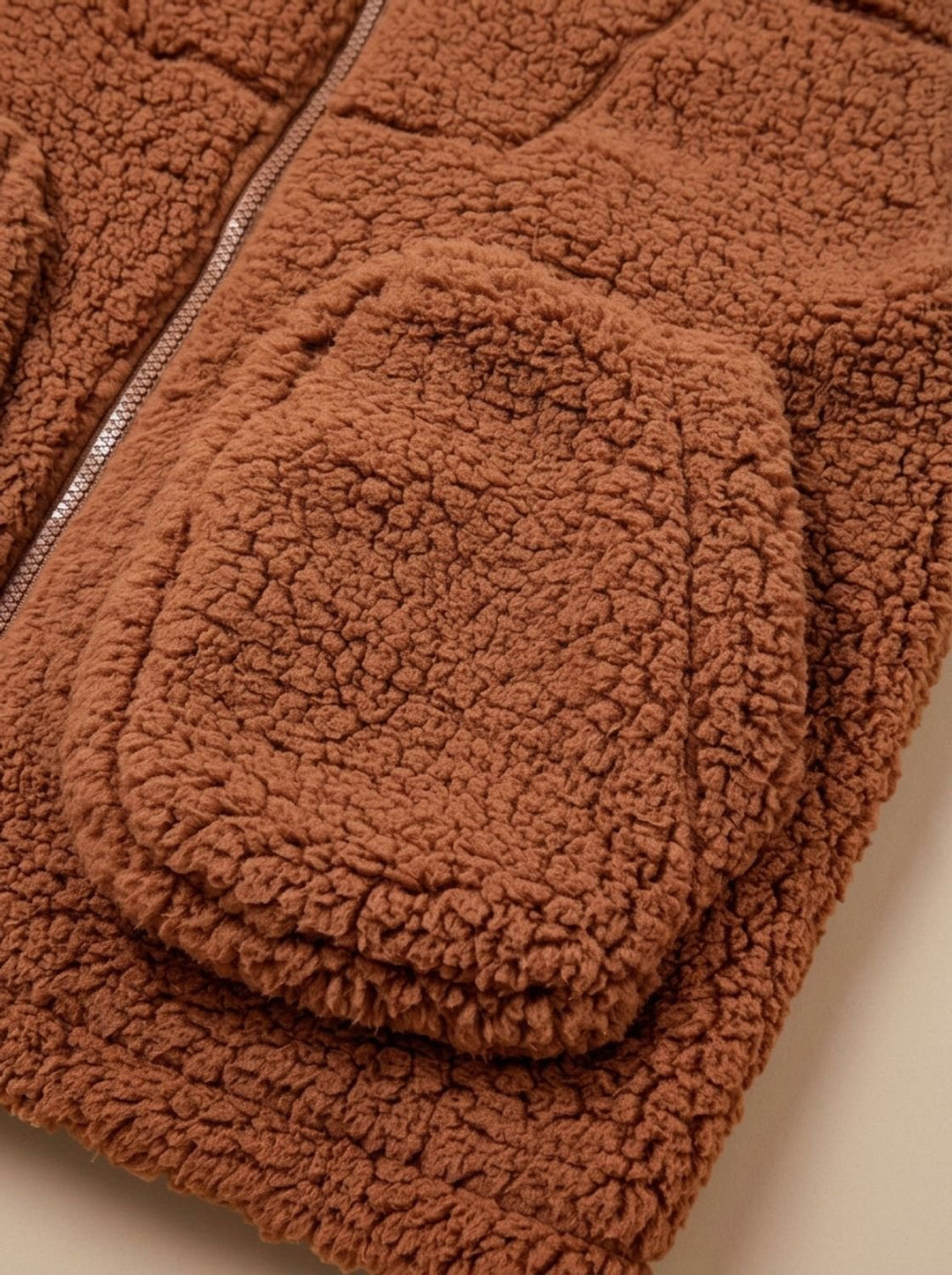 Warme Dames Winterjas in Teddy Fleece (10)
