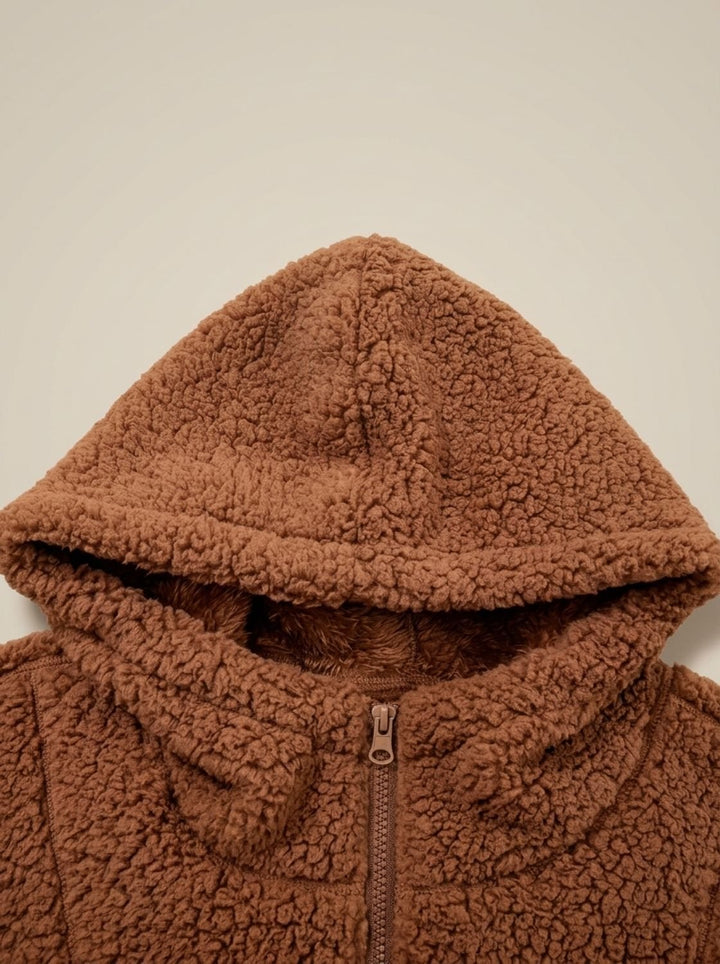 Warme Dames Winterjas in Teddy Fleece (5)