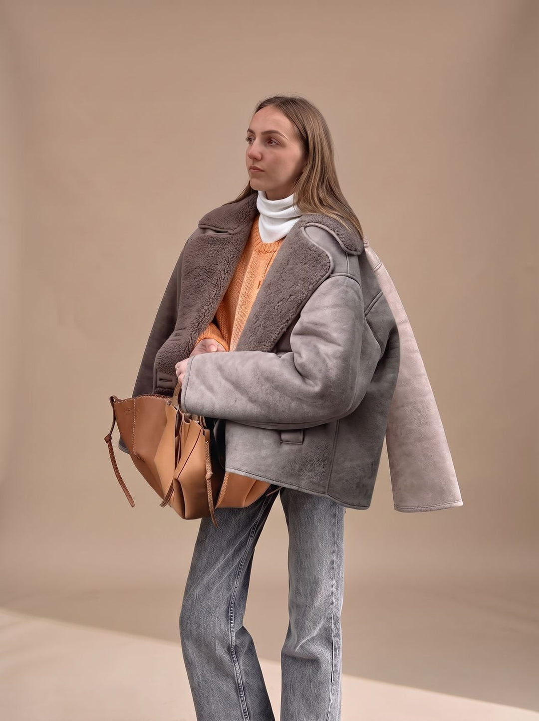 Warme Winterjas Dames met Teddykraag (4)