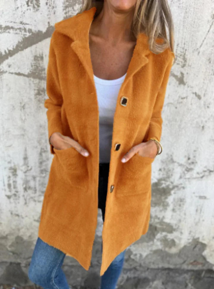 Winterjas dames elegant en warm voor koude dagen in Oranje