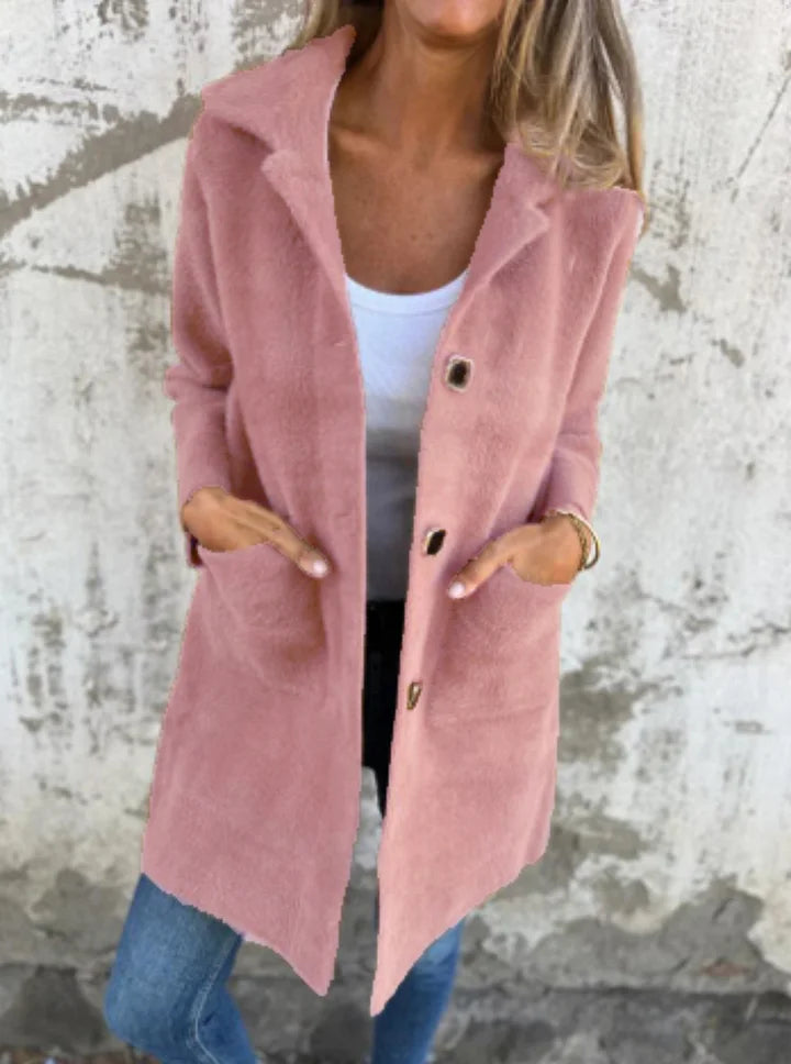Winterjas dames elegant en warm voor koude dagen in Roze