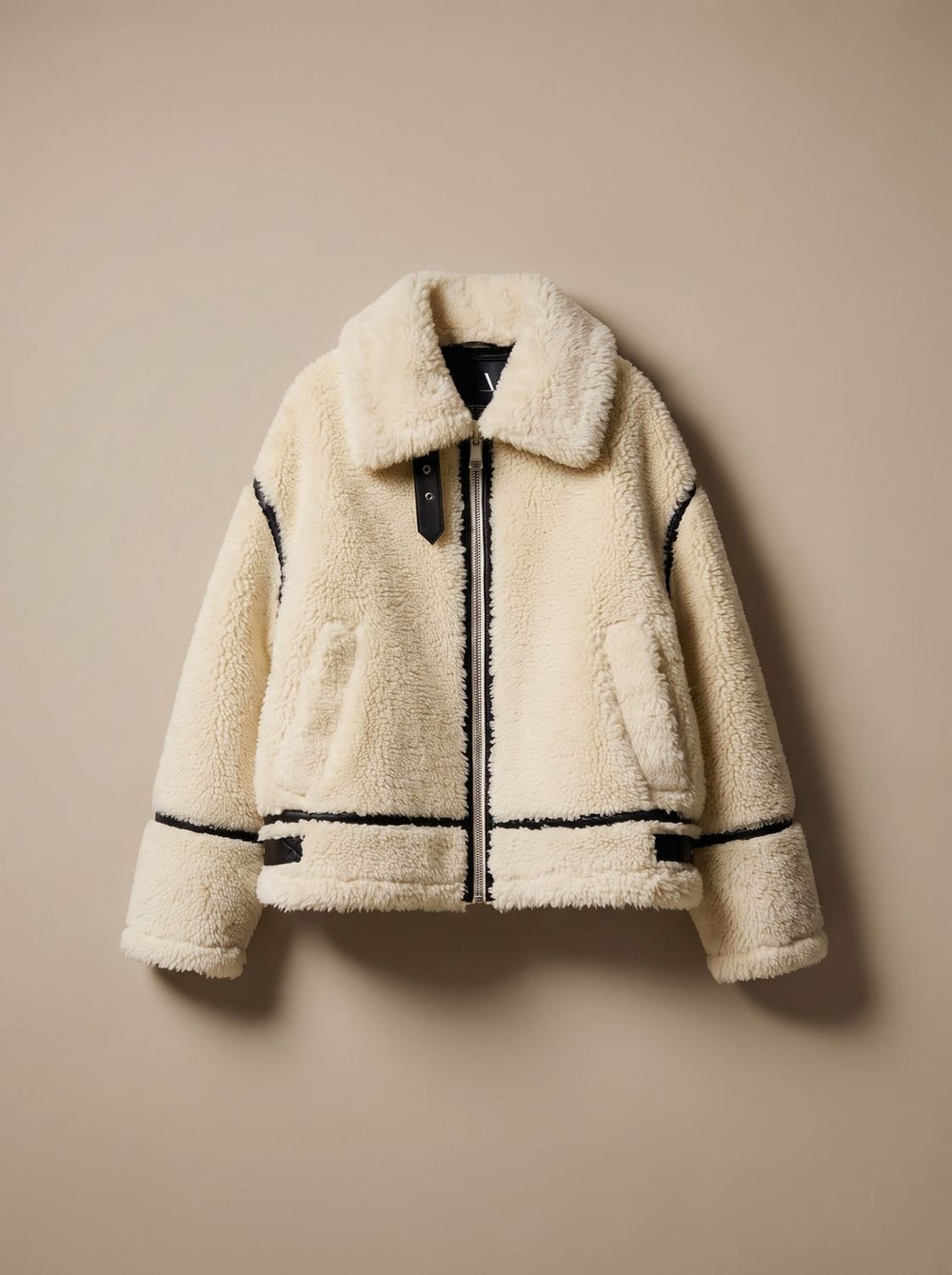 Winterjas dames fleece teddy zachte in Wit