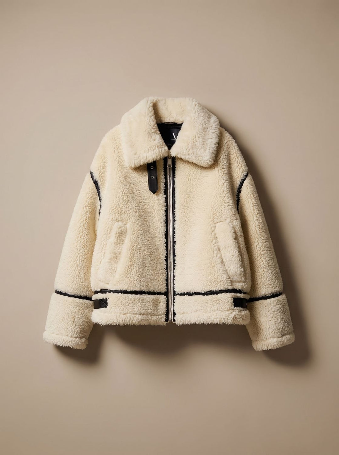 Winterjas dames fleece teddy zachte in Wit