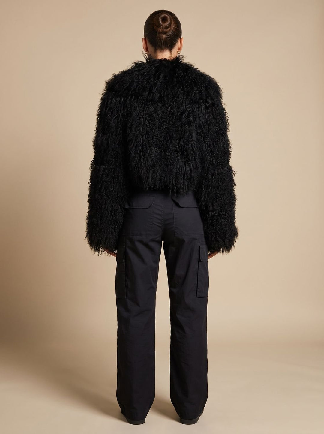 Winterjas dames in faux-fur teddy-stijl volumeuze snit (3)