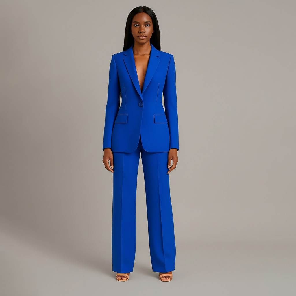 Winterjas dames klassiek elegant voor formele gelegenheden in Blauw 1
