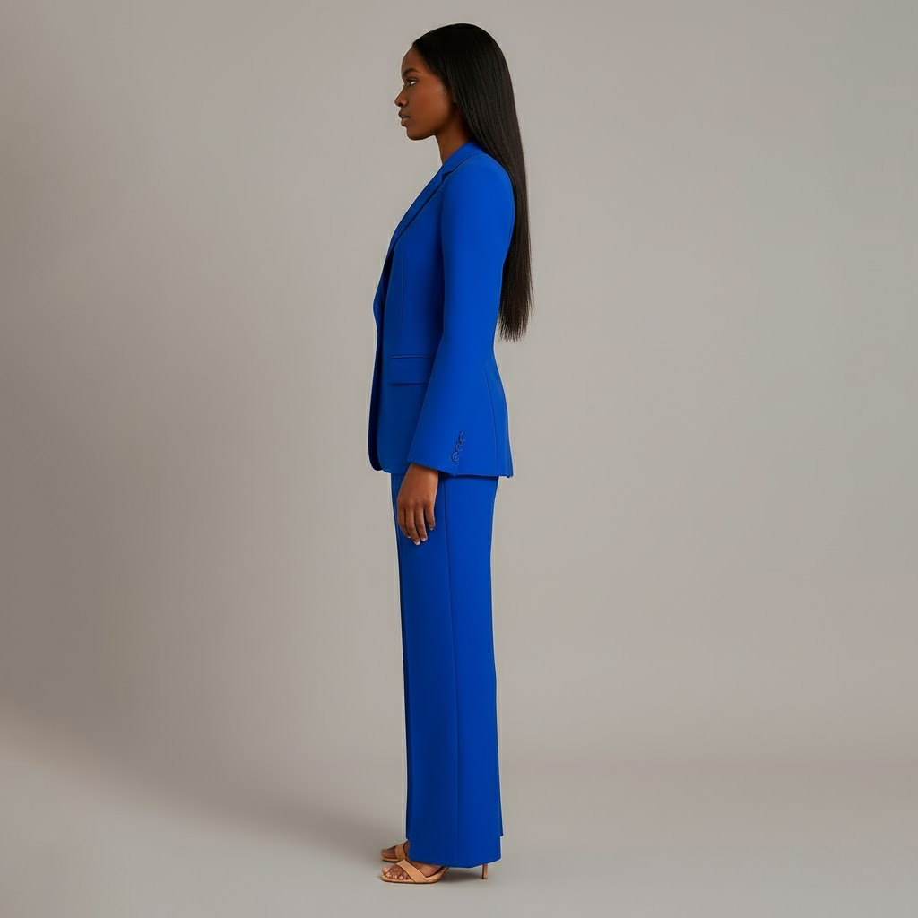 Winterjas dames klassiek elegant voor formele gelegenheden in Blauw 2