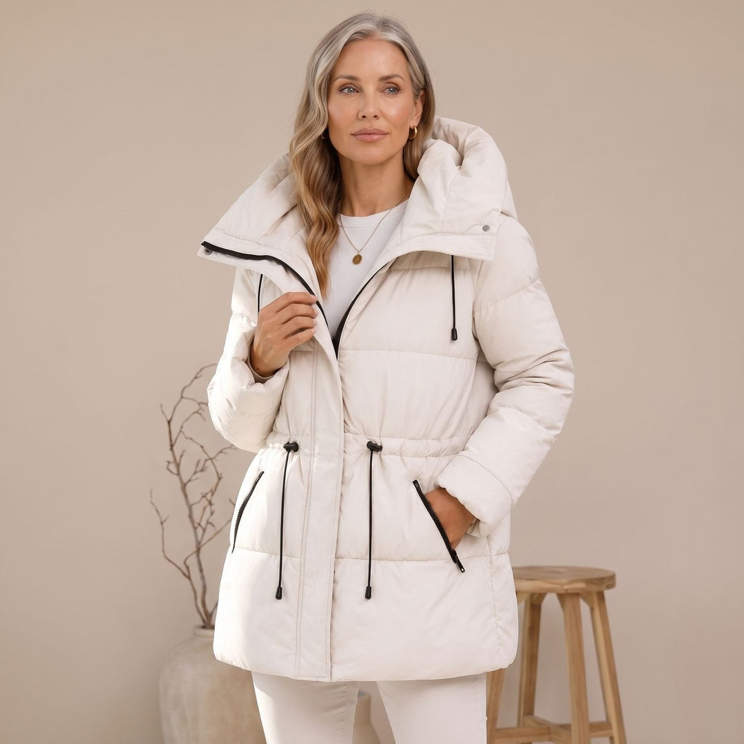 Winterjas dames met capuchon voor koude dagen in Wit