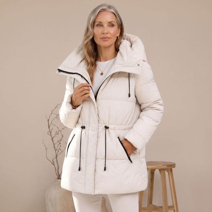 Winterjas dames met capuchon voor koude dagen in Wit