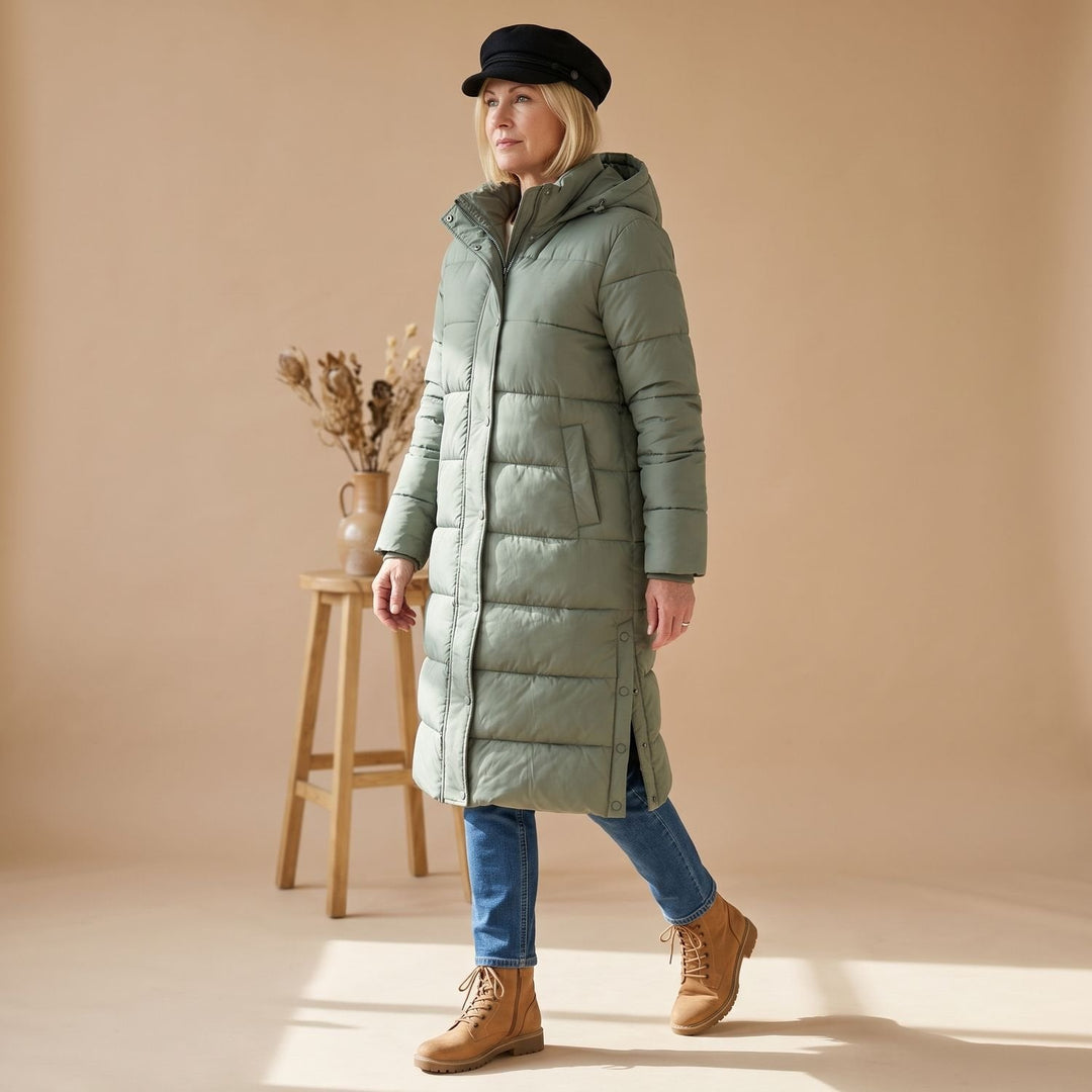 Winterjas Dames met Lange Snit en Capuchon (8)