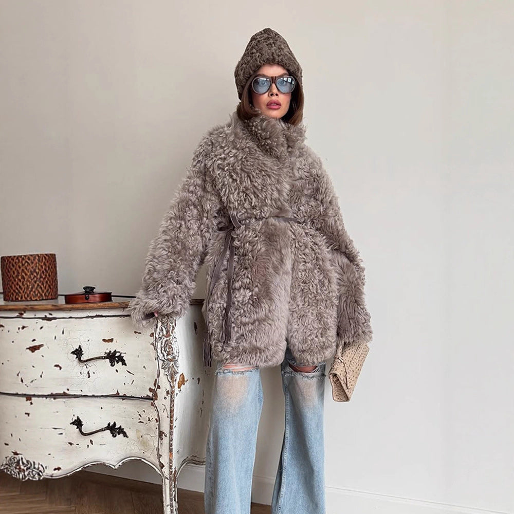 Winterjas dames midilange kunstbont oversize (3)