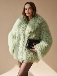 Nora | Winterjas Dames Oversize Korte Kunstbont