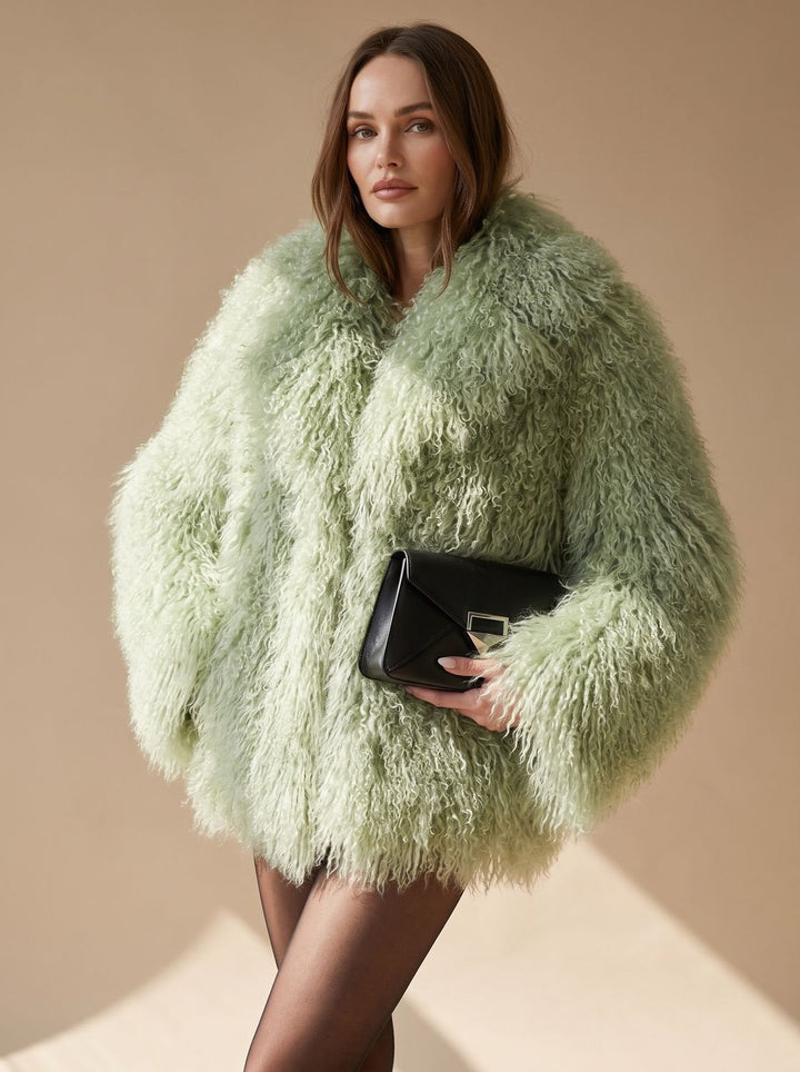 Winterjas Dames Oversize Korte Kunstbont