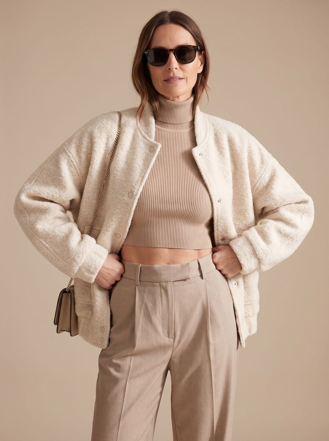 Winterjas Dames Oversized Teddy Casual (7)