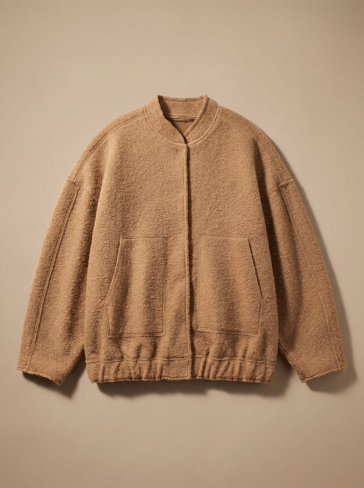 Winterjas Dames Oversized Teddy Casual in Bruin