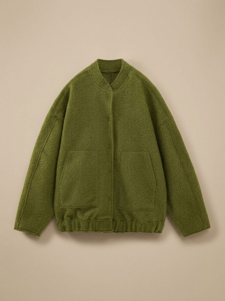 Winterjas Dames Oversized Teddy Casual in Lichtgroen