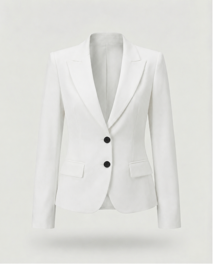 Winterjas dames professioneel elegant gesneden in Wit