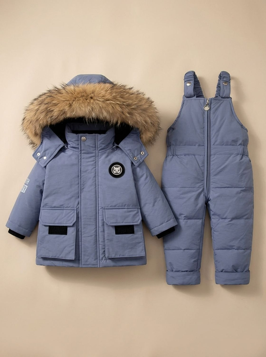 Winterjas dames puffer sneeuwset in Blauw