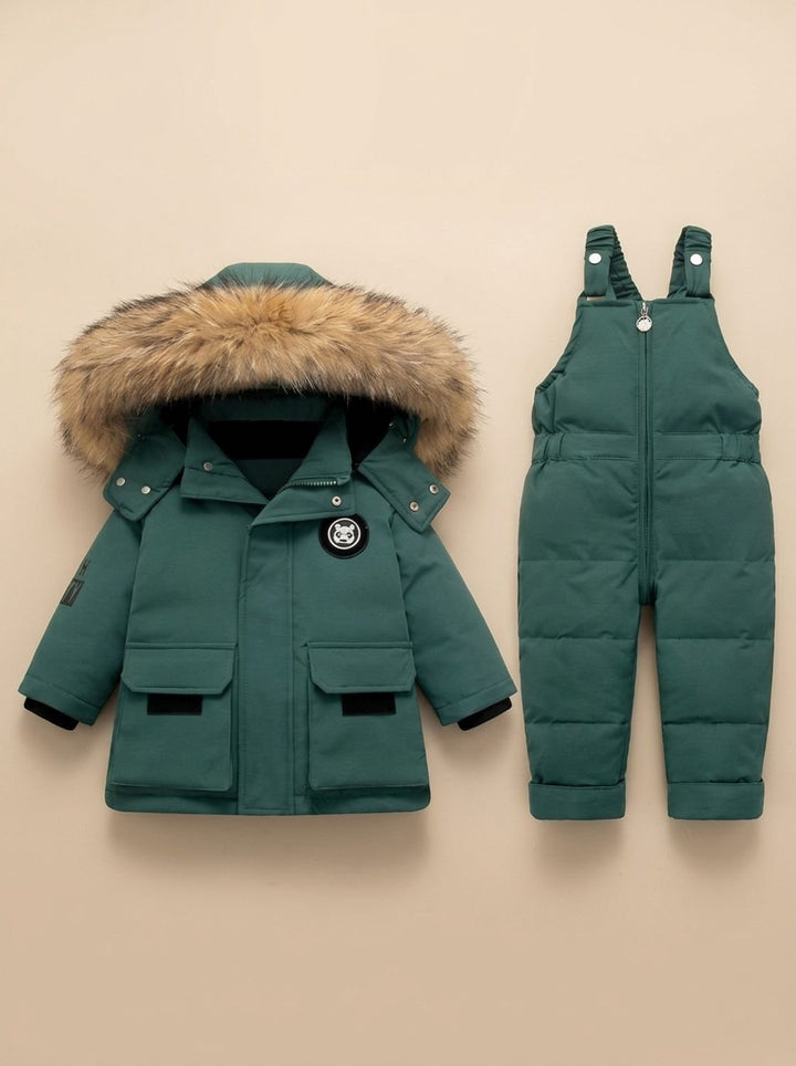 Winterjas dames puffer sneeuwset in Groen