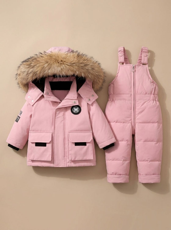 Winterjas dames puffer sneeuwset in Roze