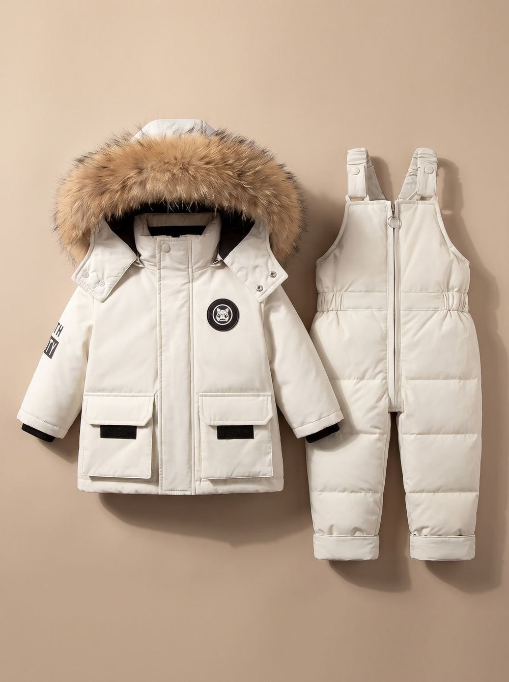 Winterjas dames puffer sneeuwset in Wit