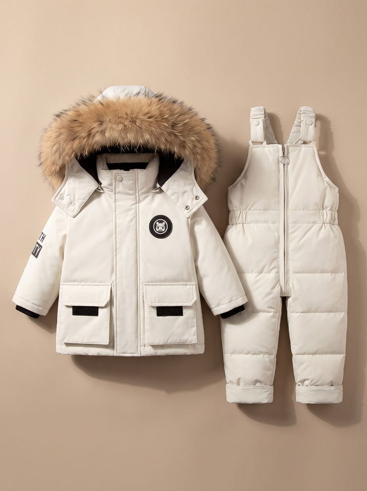 Winterjas dames puffer sneeuwset in Wit