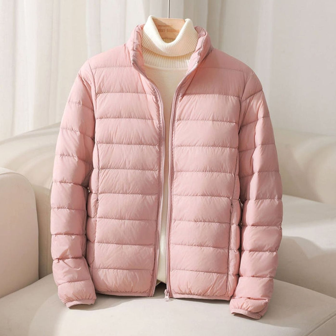 Winterjas dames slim en gewatteerd in Roze