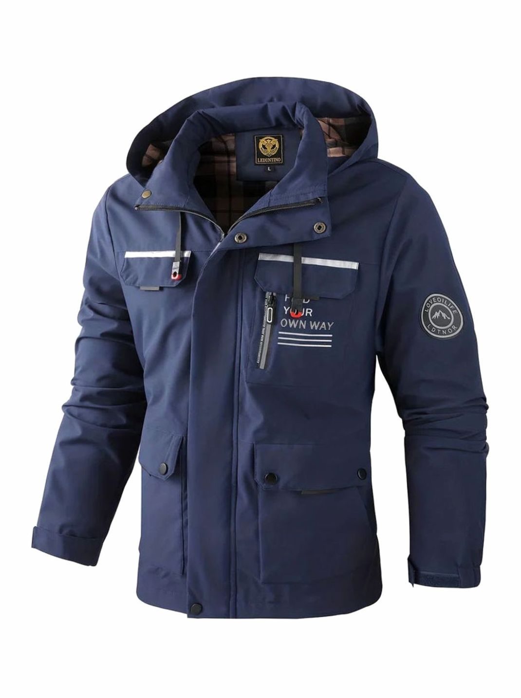 Winterjas dames waterdicht gevoerd en veelzijdig in Marineblauw