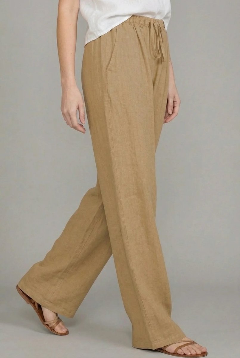 Women's Linen Wide Leg Pants (2)