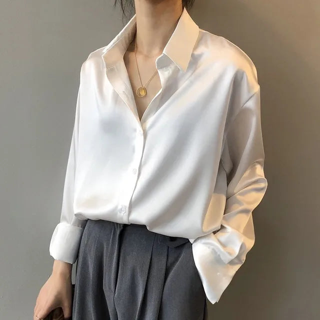 Women’s Modern Button Down Stain in Wit